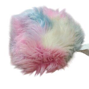Justice Pet Shop Rainbow Faux Fur Fuzzy Bean Bag Chair Plush Bed Toy Kawaii Cute
